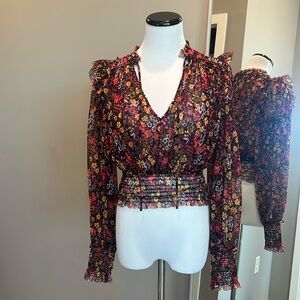 Free people cropped fall blouse